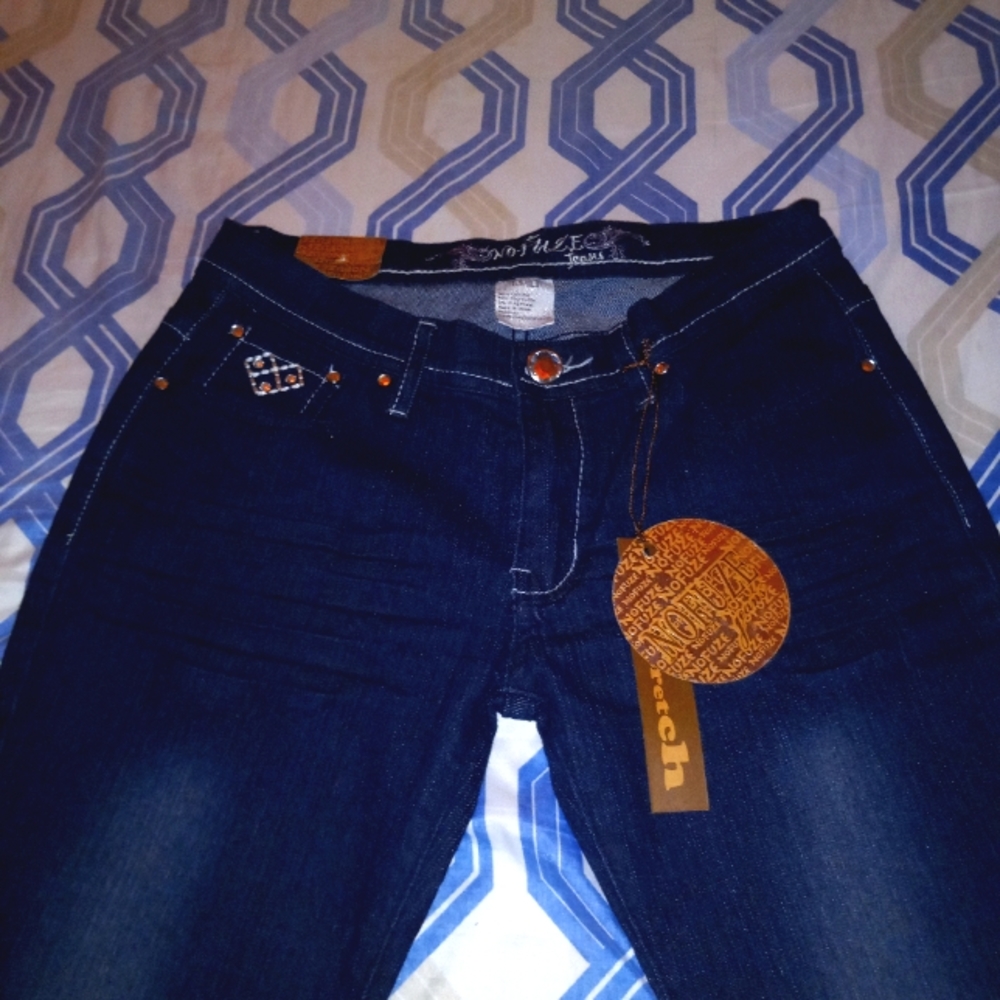 Low rise boot cut jeans